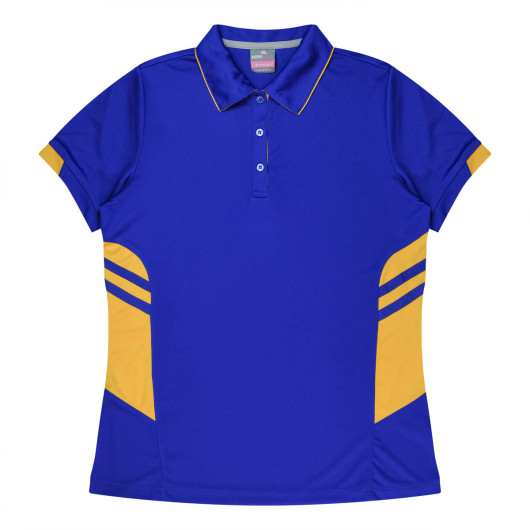 Bellevue Womens Polos Royal Gold